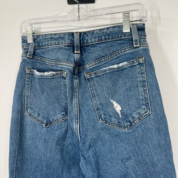 Abercrombie & Fitch Curve Love High Rise Mom Jeans Distressed - Picture 6 of 7